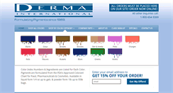 Desktop Screenshot of derma-international.com